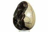 Septarian Dragon Egg Geode - Sparkly Black Crystals #344436-2